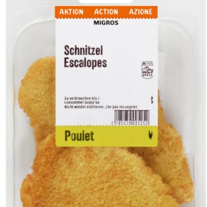 Occhio alla data di scadenza sulle scaloppine di pollo impanato di Migros