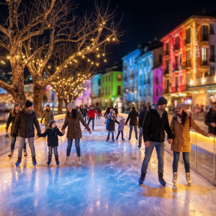 Con Winterland il lungolago di Ascona si trasforma in una maxipista di ghiaccio