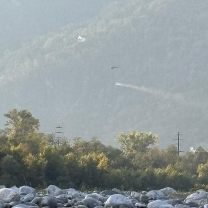 Elicottero in azione sopra Golino