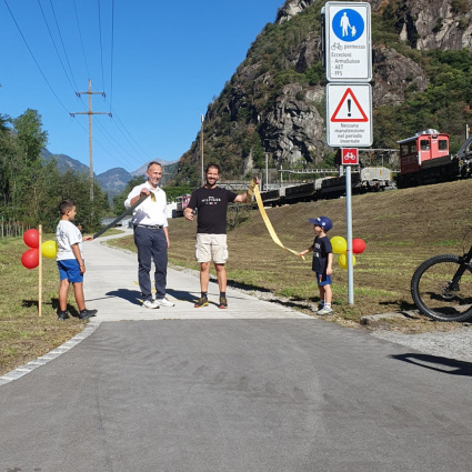 Inaugurata la nuova pista ciclopedonale Bodio - Giornico