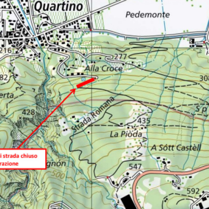 Via storica del Montecenerino, per due mesi si transita solo a piedi