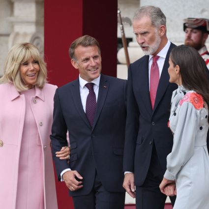 Emmanuel e Brigitte Macron a Palazzo Reale