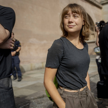 In 40 invece di 300 ad una conferenza con Greta Thunberg