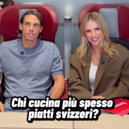 Michelle Hunziker e Yann Sommer avvistati insieme a bordo dell’EuroCity