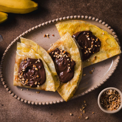 Crêpe di carta di riso con banana