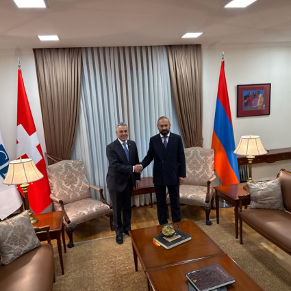 Viaggio di lavoro in Armenia per Ignazio Cassis