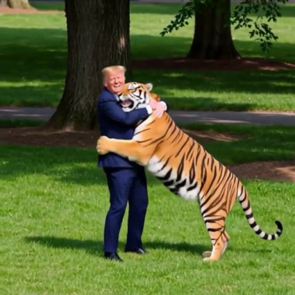 Trump pubblica il video dell'attacco mortale di una tigre