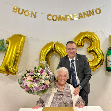 103 candeline per Tina, la terza decana di Locarno