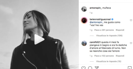 In un video su Instagram il “coming out” di Belen e Antonino