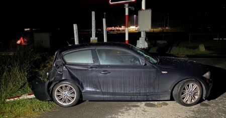 Auto investita da un treno
