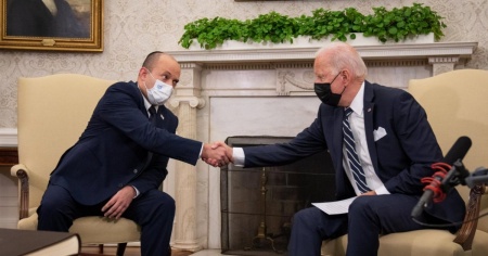 Il primo incontro fra Joe Biden e il premier israeliano Bennett
