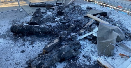 Un incendio sul tetto del nuovo edificio dell'ospedale di San Gallo