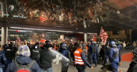 Protesta contro le misure Covid, allontanate 510 persone