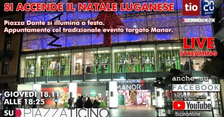 Si accende il Natale luganese: segui la diretta