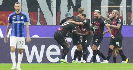 Leão, Giroud e un grande Maignan: il Milan vince il derby in rimonta