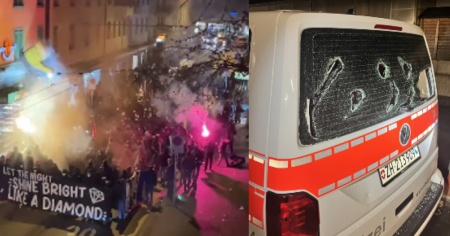Sette poliziotti feriti negli scontri con l'estrema sinistra