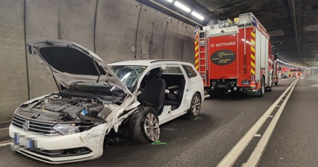 Scontro nel tunnel del Gottardo: tre feriti di cui uno in gravi condizioni