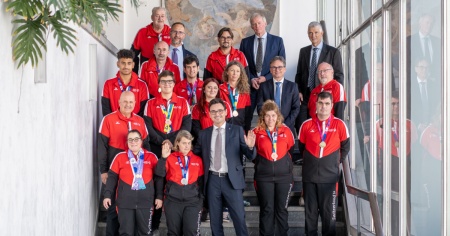 Gli atleti ticinesi di Special Olympics ospiti a Palazzo delle Orsoline