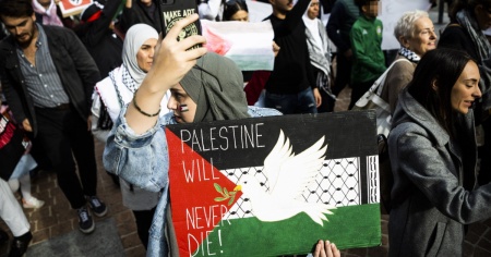 Un corteo a Chiasso per la Palestina