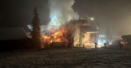 A fuoco una fattoria