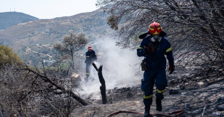 Due pompieri hanno perso la vita in un incendio boschivo a Creta