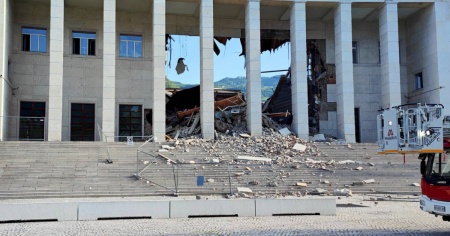 Crolla una parte del Tribunale di Bolzano
