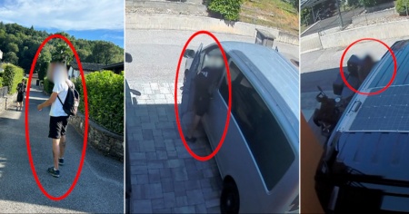 Lo sconosciuto che entra nelle auto colto in flagrante