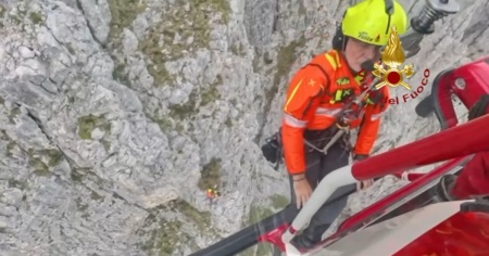 Masso ferisce un alpinista, messo in salvo con l'elicottero