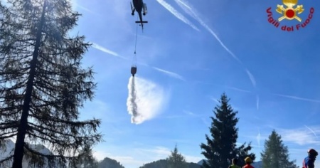 Verbano-Cusio-Ossola, incendi boschivi: «Situazione critica per il forte vento»