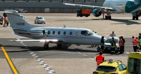 Jet privato contro una Panda a Linate, solo un brutto spavento