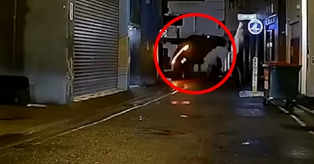 Tesla centra i dissuasori e si ribalta. Lo schianto ripreso dalla dashcam