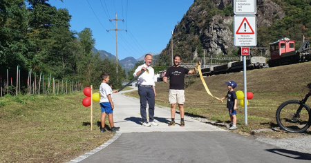Inaugurata la nuova pista ciclopedonale Bodio - Giornico