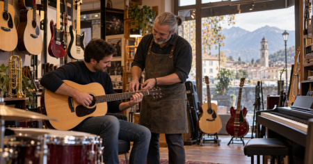 I 5 negozi di strumenti musicali più consigliati dall’AI in Ticino