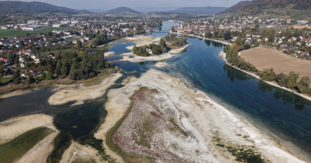Il Reno ai minimi storici, Werd «non è quasi più un'isola»