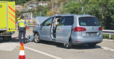 Incidente sull'A13 tra Tenero-Contra e Minusio