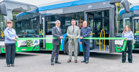 AMSA inaugura i primi bus elettrici, Marchesi al debutto ufficiale