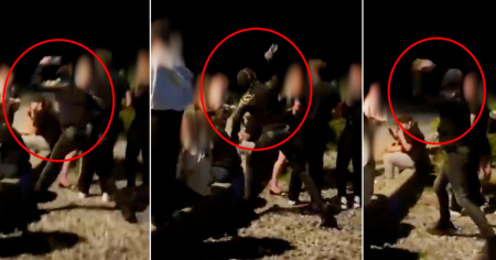 Bottigliate in testa: il video shock