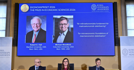 Premio Nobel per l'economia agli americani Hall e Woodford