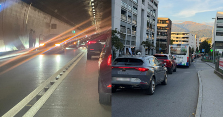 Incidente nella Vedeggio-Cassarate, galleria chiusa