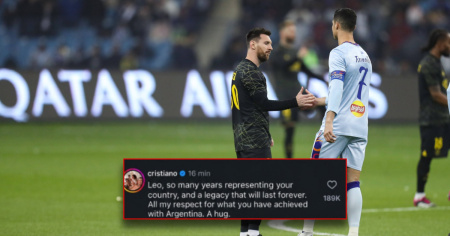CR7 rende omaggio a Messi: «Una storia che resterà per sempre»