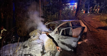 Schianto contro un albero, poi l’auto in fiamme: gravi quattro giovani