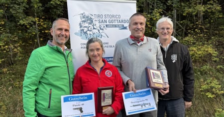 Solari, Quadri e Huber, regina e re del tiro al San Gottardo