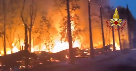 Incendio sul Garda, la famiglia svizzera ha lasciato l'ospedale