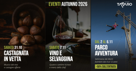 Sul Tamaro un autunno da degustare fra castagnate, vino e selvaggina